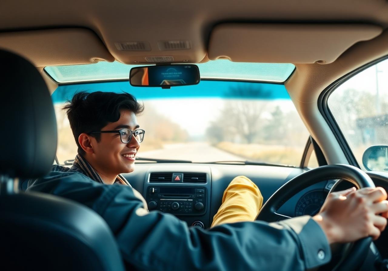 Practical driving training session