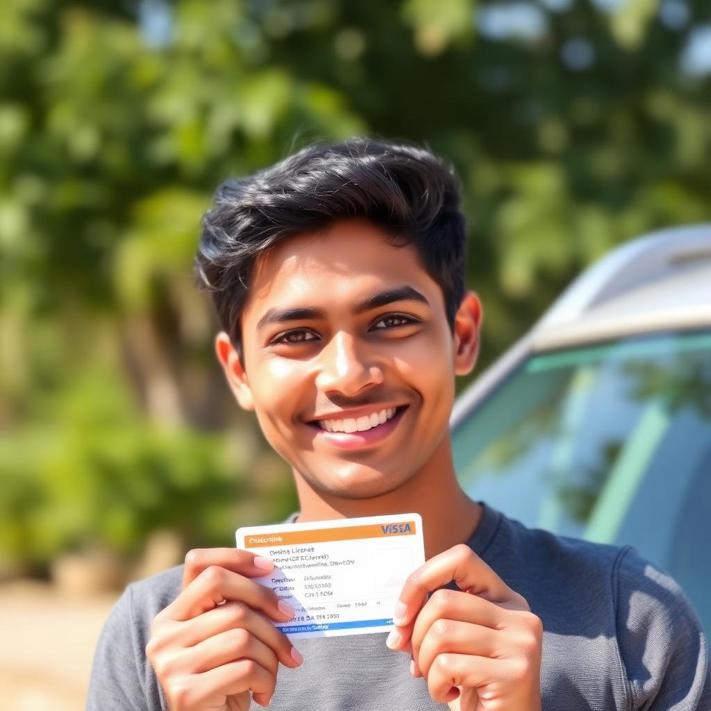 Learner Celebrating DL Test Success